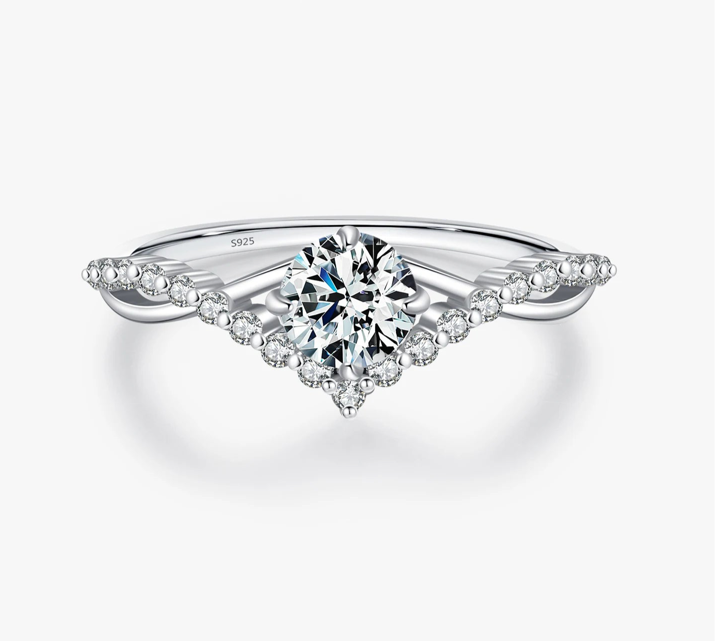 Crown Moissanite Ring