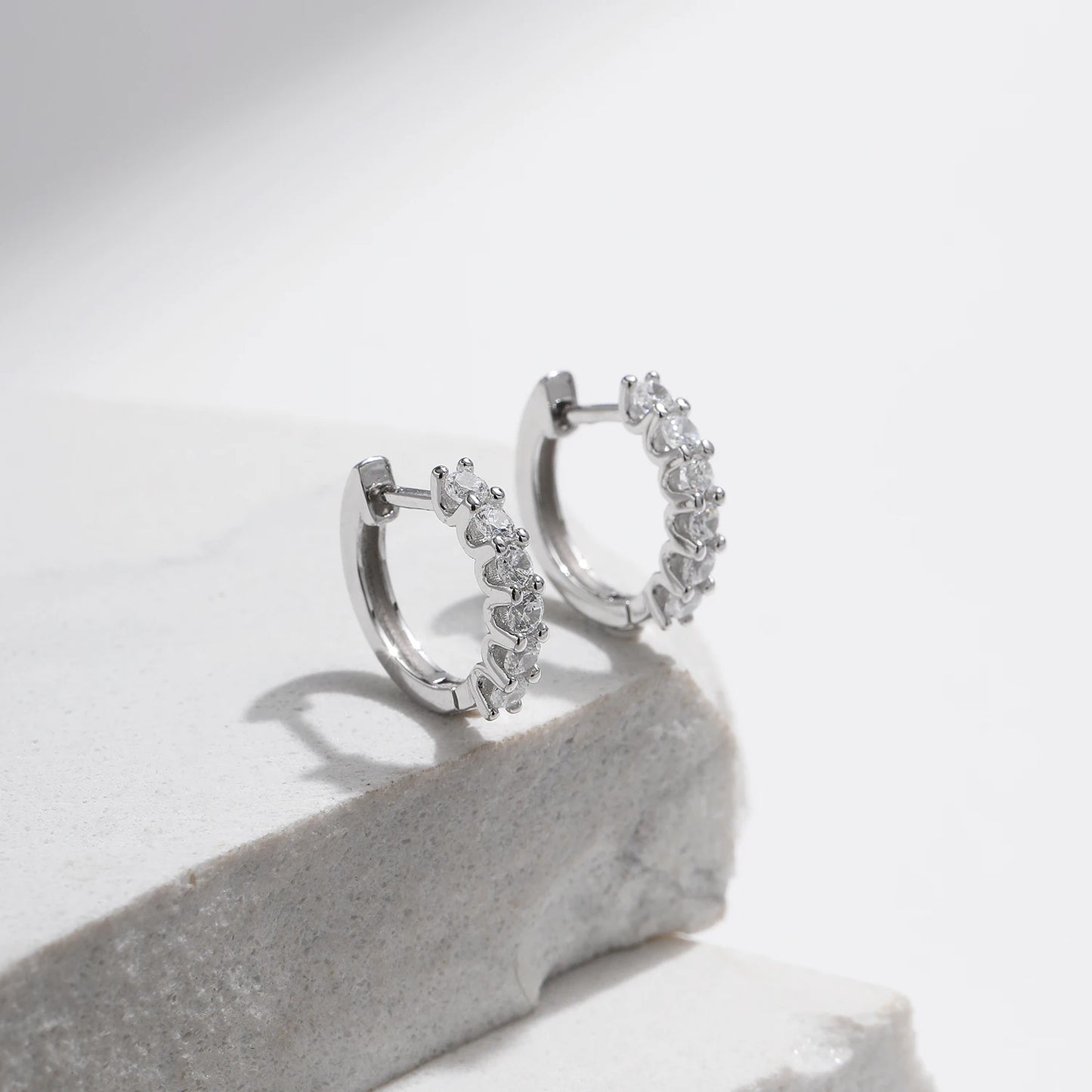 Mini Moissanite Hoops