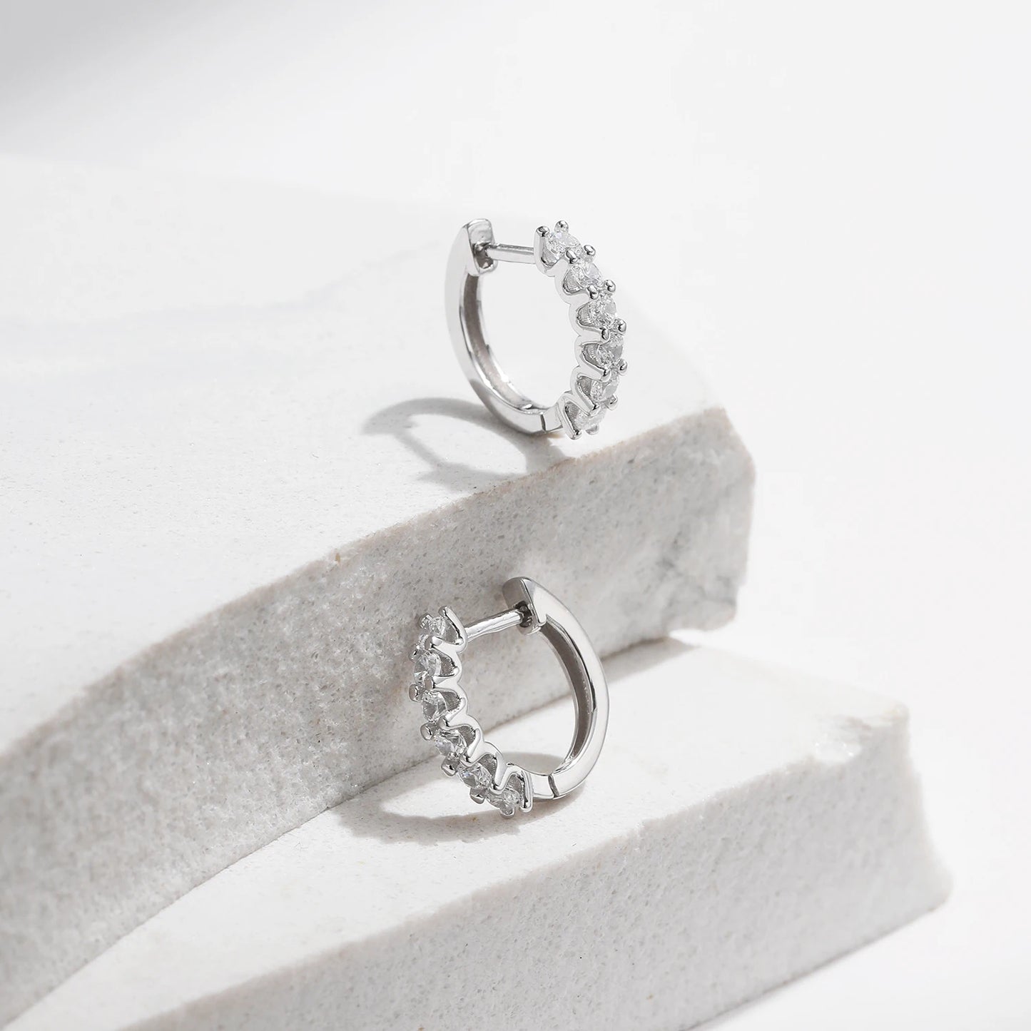 Mini Moissanite Hoops