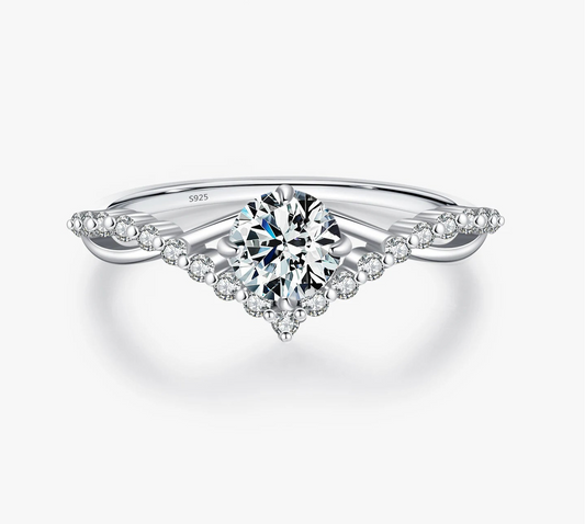 Crown Moissanite Ring